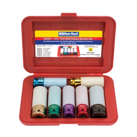 Ken-Tool 7PC COATED THIN WALL SKT SET KT30259